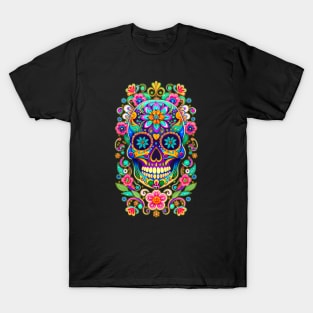 Sugar Skull Art - Vibrant Expression of Tradition T-Shirt